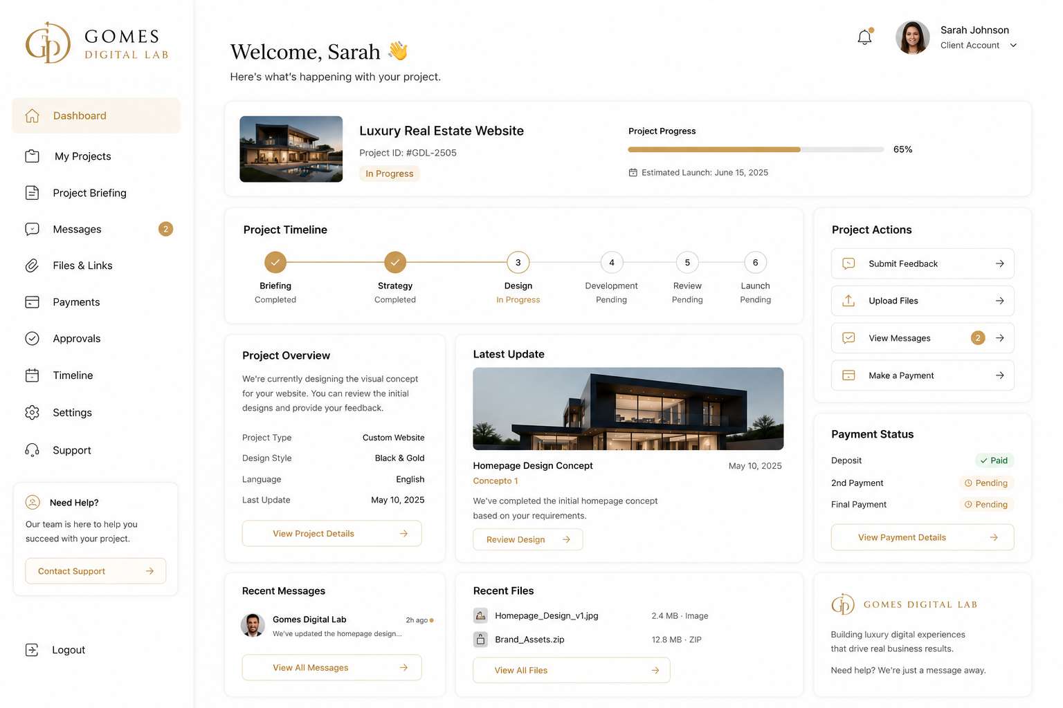 A premium project deserves a premium experience.
